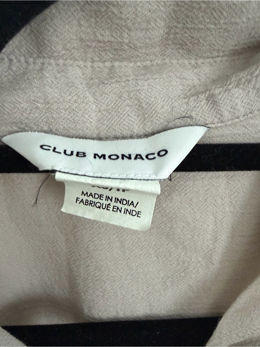 Club Monaco Cotton Button Down Shirt XS Textured Gauze Hi Low Pocket Top - Picture 4 of 5